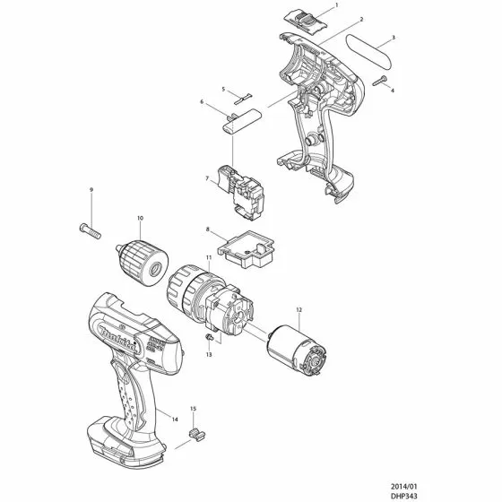 Buy A Makita DHP343 TERMINAL DUR141/DUM166/DFS441 643854-8 Spare Part and Fix Your Combi / Drill Driver & Screwdrivers Today