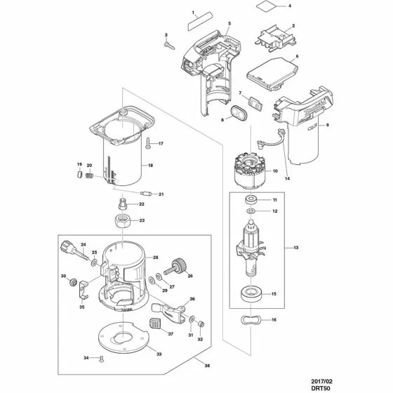 Buy A Makita DRT50 Spare part or Replacement part for Your Router and Fix Your Machine Today