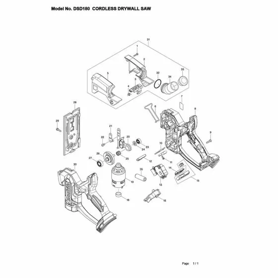 Buy A Makita DSD180 Spare part or Replacement part for Your Drywall Cutter Spare And Partsand Fix Your Machine Today