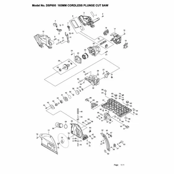 Buy A Makita DSP600 BALL BEARING 6201DDW BPJ140/8 211129-9 Spare Part and Fix Your Circular Saw (Cordless) Today