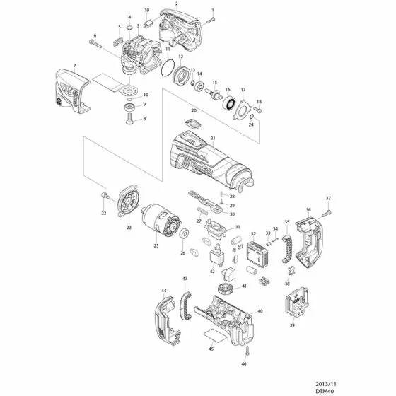 Buy A Makita DTM40 Spare part or Replacement part for Your Multi Tool (Cordless) and Fix Your Machine Today