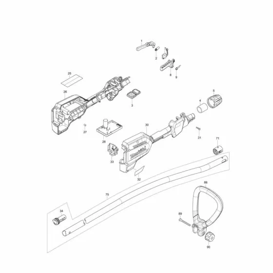 Buy A Makita DUR184LZ HEX HD SCREW M6X60 DUR141/181 921382-6 Spare Part and Fix Your Strimmer Today