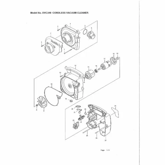 Buy A Makita DVC340 TERMINAL DUR141/DUM166/DFS441 643854-8 Spare Part and Fix Your Cordless Vacuum Cleaner Today