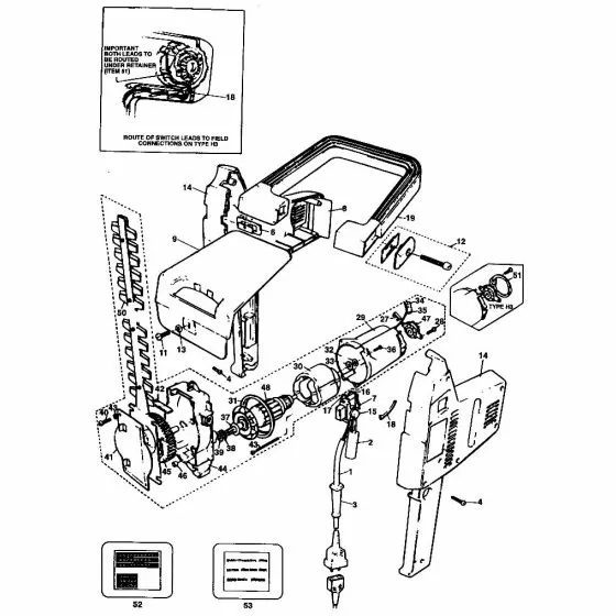 Black & Decker GC300 Spare Parts List Type: 1