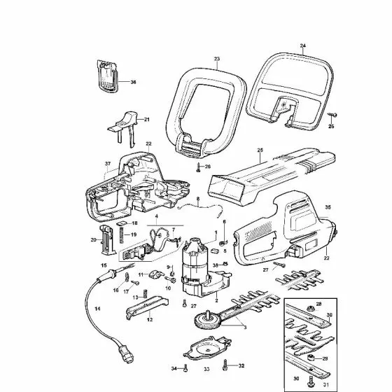 Black & Decker D43HS Spare Parts List Type: 1