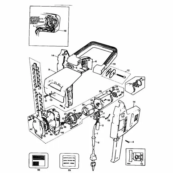 Black & Decker GC300 Spare Parts List Type: 5A