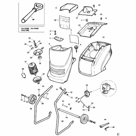 Buy A Black & Decker GA1400E Spare part or Replacement part for Your Shredder and Fix Your Machine Today