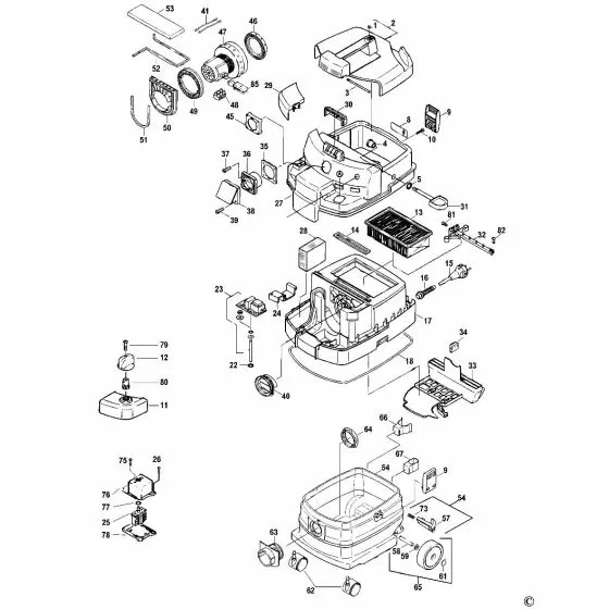 Dewalt DW793 Spare Parts List Type 1