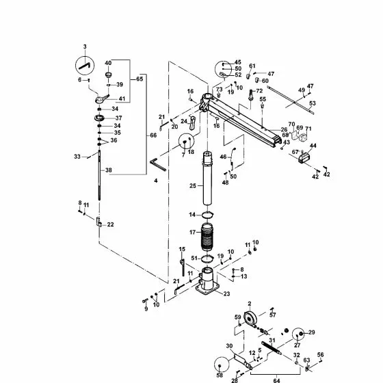 Dewalt DW733 Spare Parts List Type 2