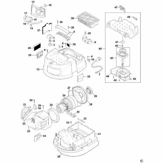 Dewalt D27901 WHEEL 597116-00 Spare Part Type 1