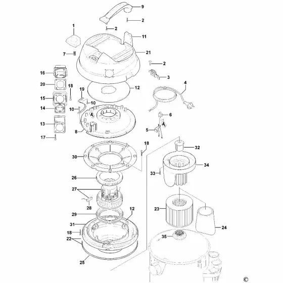 Dewalt D27900 COVER SA 597201-00 Spare Part Type 1