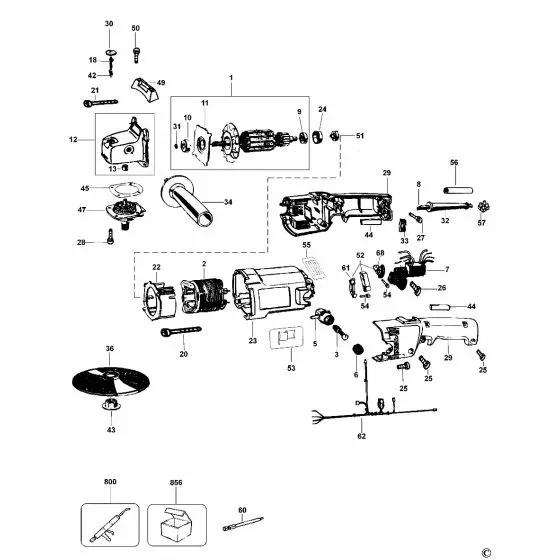 Dewalt D25012K BALL 7MM 583890-00 Spare Part Type 1