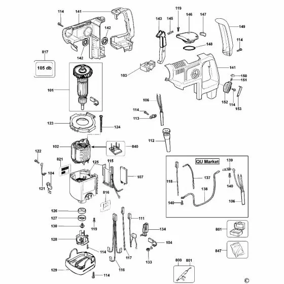 Dewalt D25901K SPRING 487218-00 Spare Part Type 1