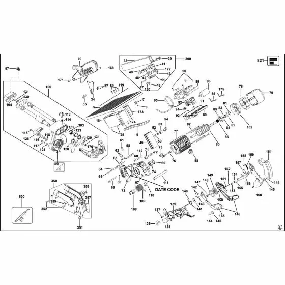 Dewalt D27111 Spare Parts List Type 2