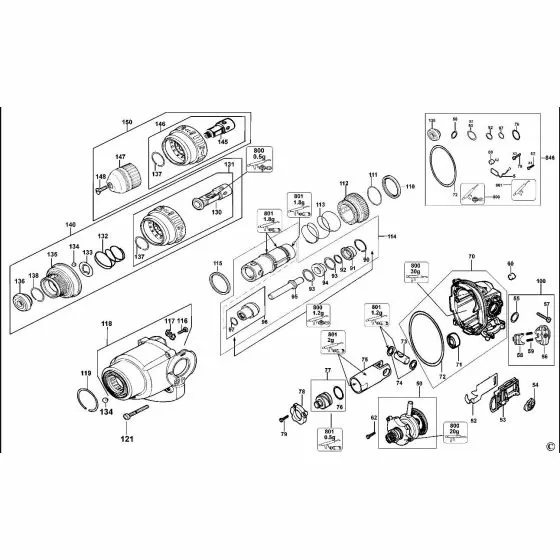 Dewalt D25899K SEAL 487238-01 Spare Part Type 1