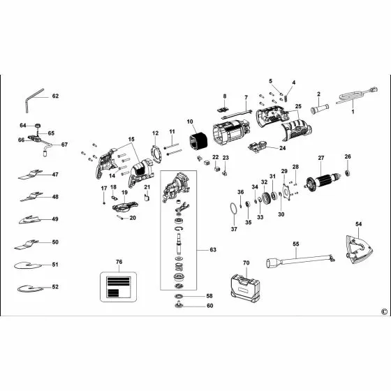 Stanley FME650 Spare Parts List Type 1