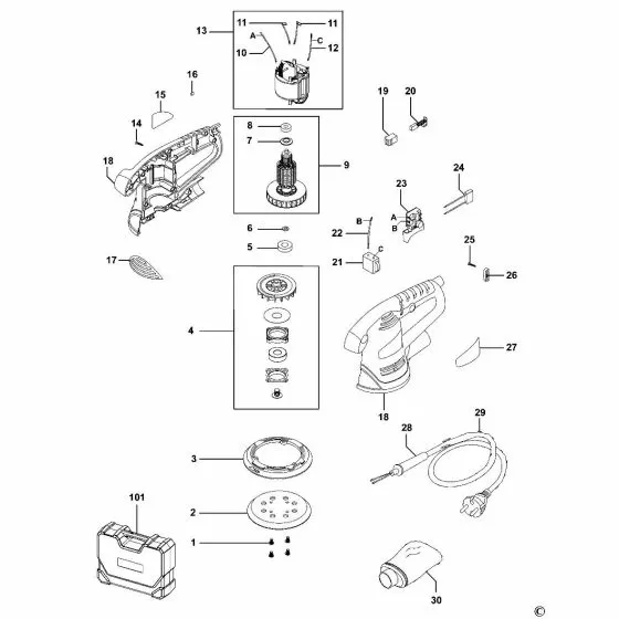 Stanley FME440 Spare Parts List Type 1