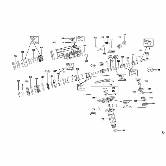 Dewalt D25941K S.T.MANDREL 559628-99 Spare Part Type 1