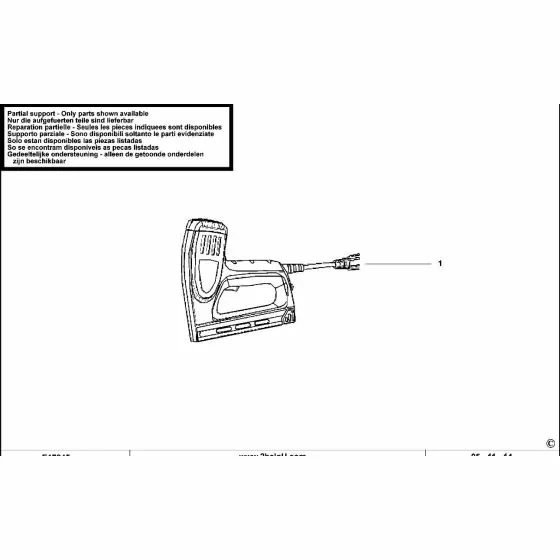 Stanley TRE550 Spare Parts List Type 1