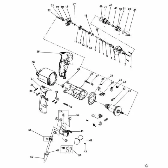 Stanley STDR5206 Spare Parts List Type 1