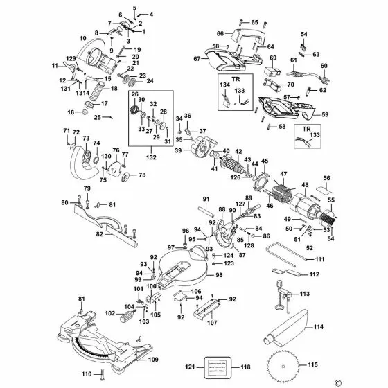 Stanley STSM1510 Spare Parts List Type 1