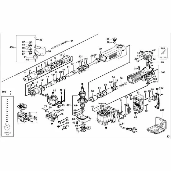 Stanley STHM10K BLOCK 4050101008 Spare Part Type 1