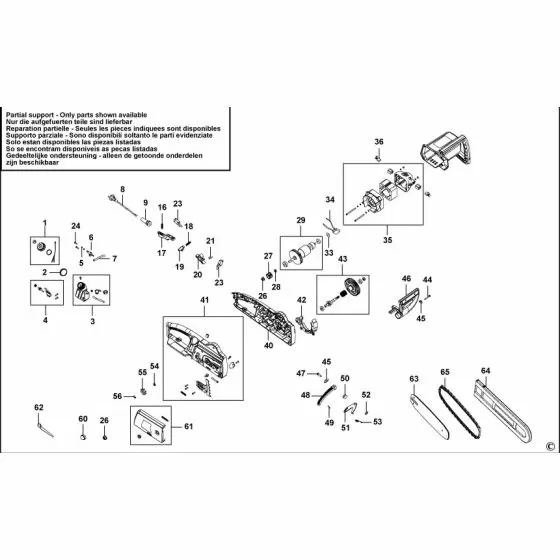 Black & Decker CS1835 Spare Parts List Type: 1