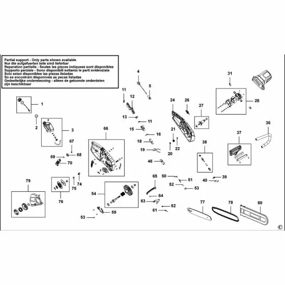 Black & Decker CS2245 Spare Parts List Type: 1