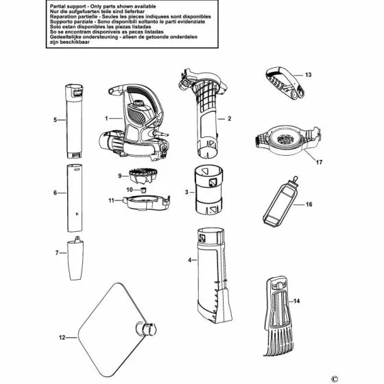 Buy A Black & Decker BDBV30 TUBE UPPER 90519931 Spare Part Tye: 1