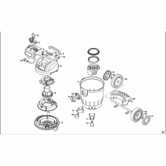 Stanley SXVC20PTE Spare Parts List Type 1