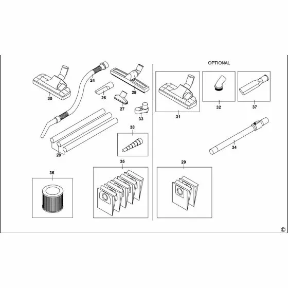 Stanley SXVC30XTDE Spare Parts List Type 1