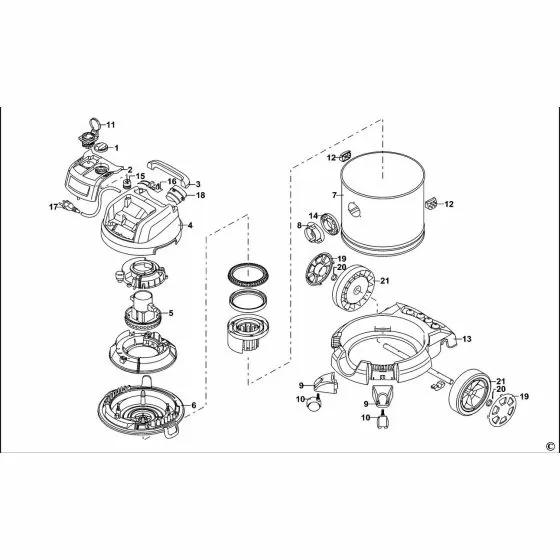 Stanley SXVC20XTE Spare Parts List Type 1