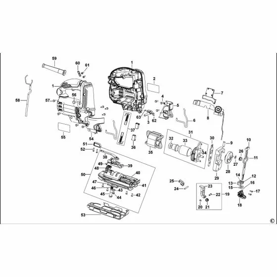 Stanley SSJ0650 Spare Parts List Type 1