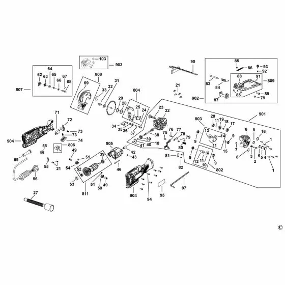 Stanley FME380 Spare Parts List Type 1