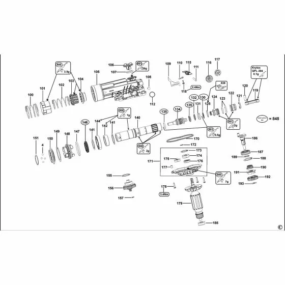 Dewalt D25902K SCREW 918825-02 Spare Part Type 1