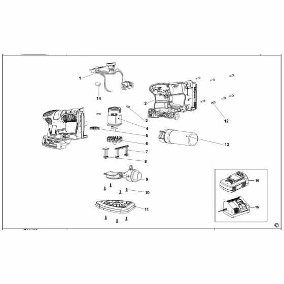 Stanley FMCW210D1 Spare Parts List Type 1