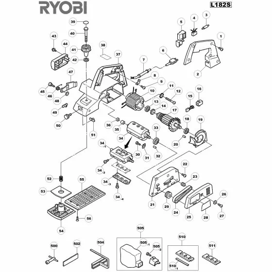 Buy A Ryobi L182STC  Spare part or Replacement part for Your Planer and Fix Your Machine Today