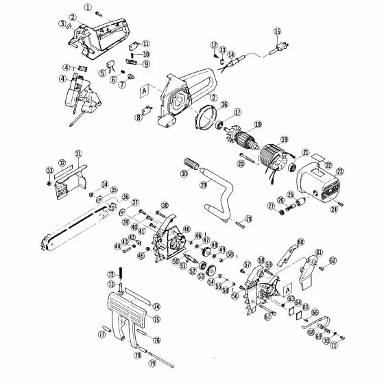 Buy A Ryobi CSN410  Spare part or Replacement part for Your Electric Chainsaw and Fix Your Machine Today