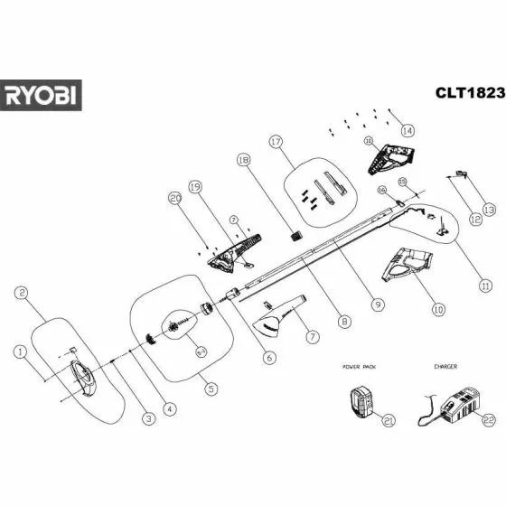 Buy A Ryobi CLT1823  Spare part or Replacement part for Your Line Trimmer and Fix Your Machine Today