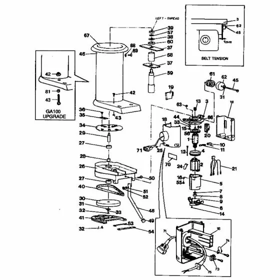 Black & Decker D38 Spare Parts List Type: 1