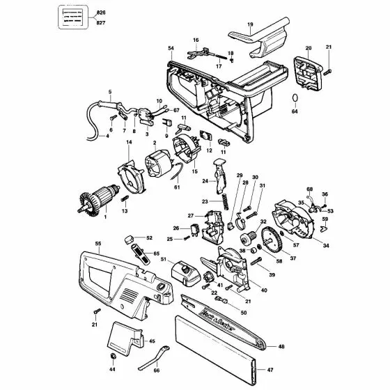 Black & Decker D40KS Spare Parts List Type: 1