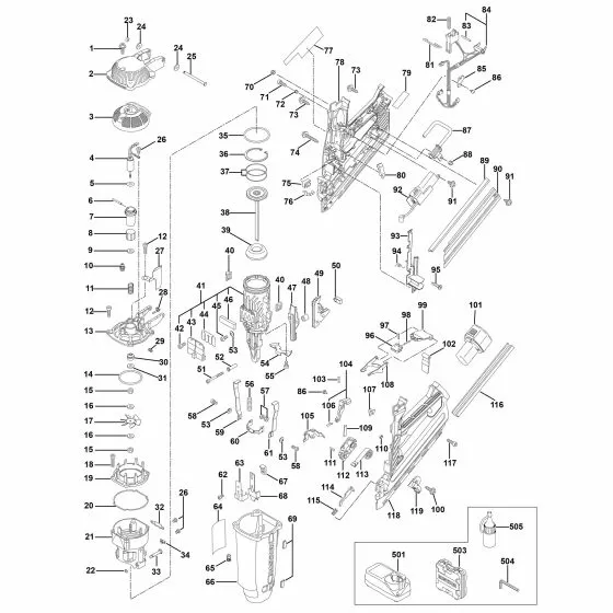 Bostitch GF33PT-E Spare Parts List