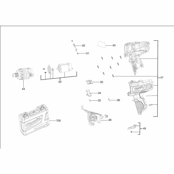 Buy A Milwaukee M12 BD Spare part or Replacement part for Your Cordless Compact Driver and Fix Your Machine Today