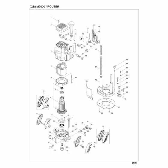 Buy A Makita M3600 Spare part or Replacement part for Your Router and Fix Your Machine Today