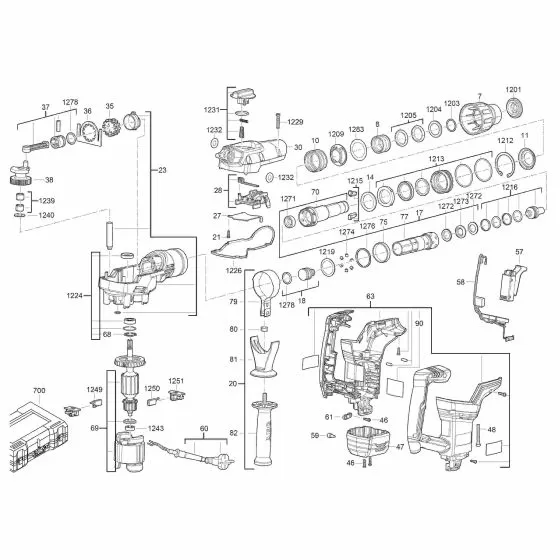 Buy A AEG MH5G?K/220240V  Spare part or Replacement part for Your SDS Hammer and Fix Your Machine Today