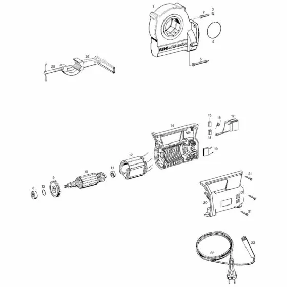 REMS Mini Amigo Spare Parts List Exploded Parts Diagram