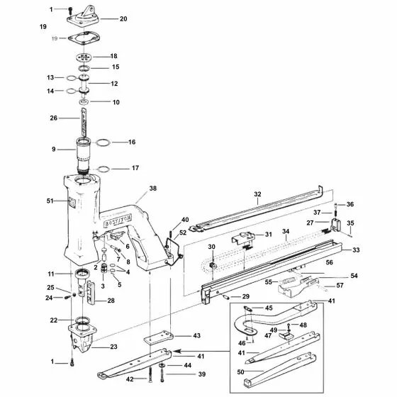 Bostitch P50-10B Spare Parts List