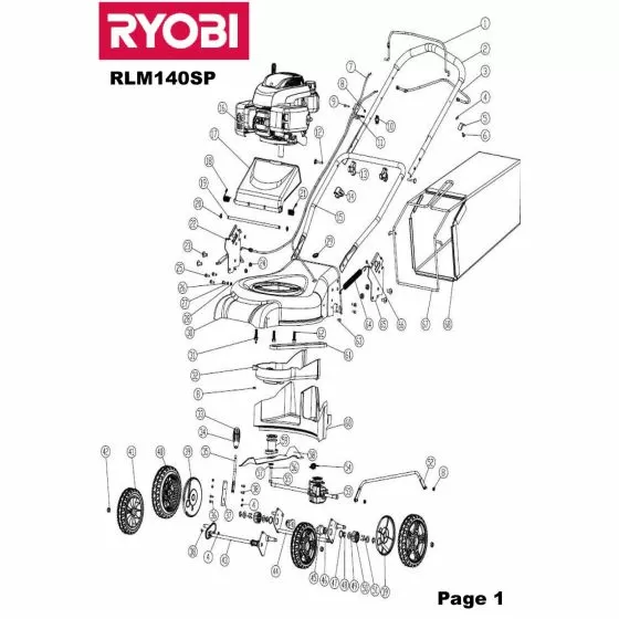 Ryobi RLM140SP GASKET 5131016927 Spare Part 