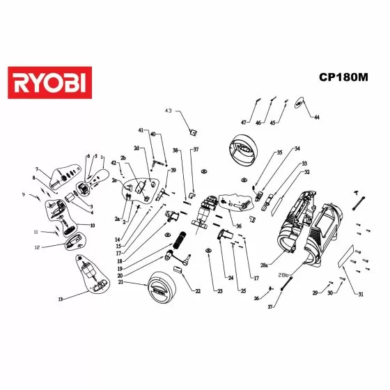 Ryobi CP180M Spare Parts List Type: 15133000080