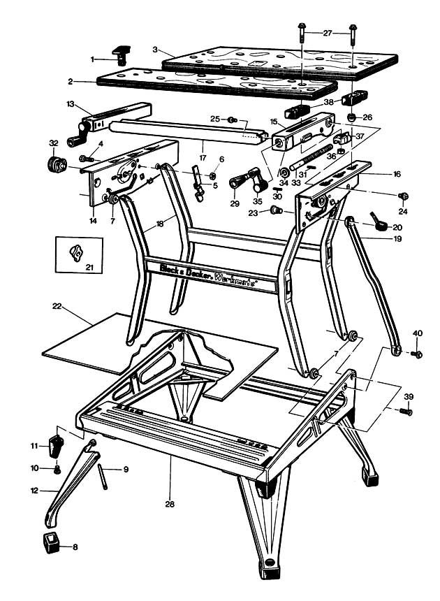 Black Decker 79 034 Spare Parts List Type 1